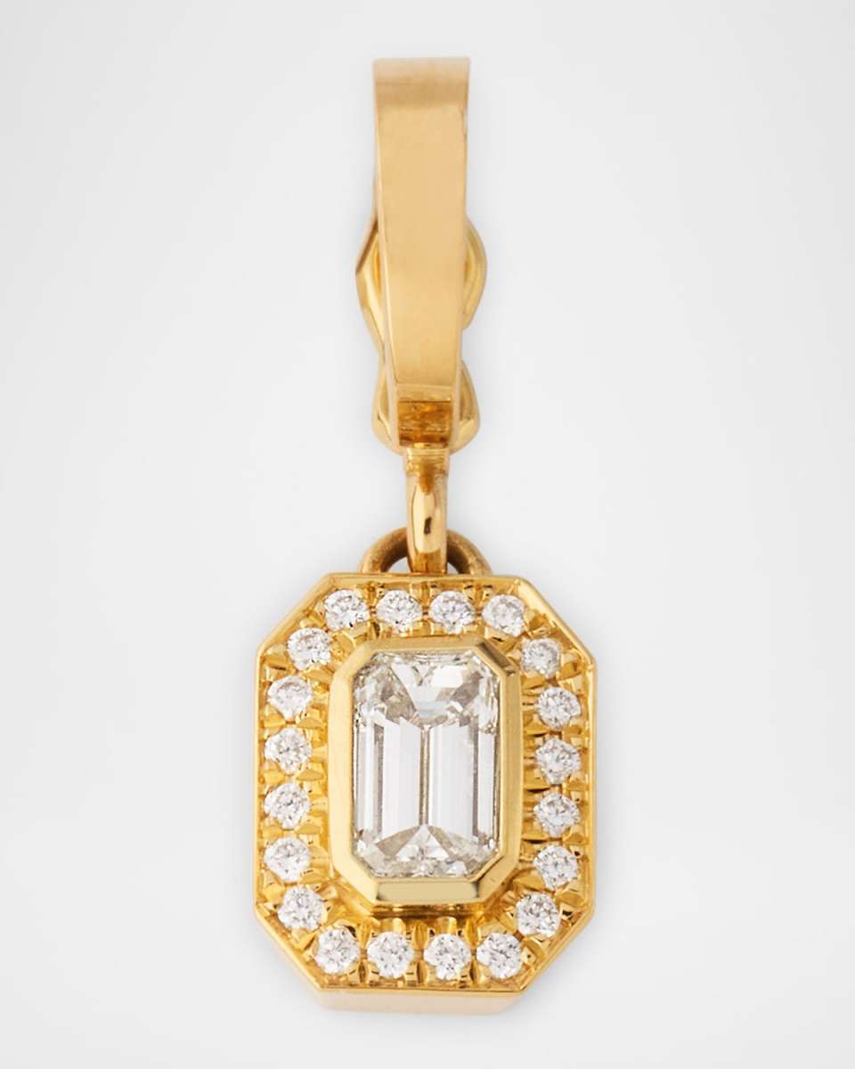 Silhouette Small Emerald-Cut Diamond Charm